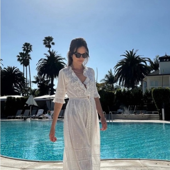 NWT Doen Rosabella Embroidered Dress in Salt Size XXS - Picture 11 of 12